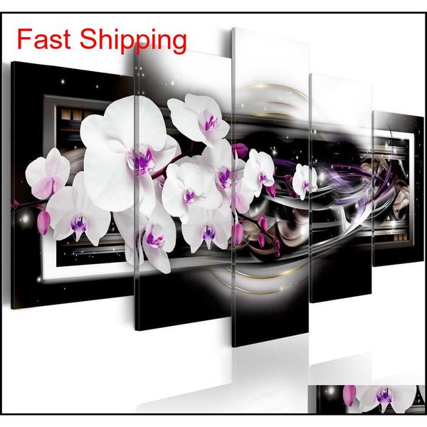 

modern prints orchid flowers oil painting on canvas art flowers wall pictures for living room and be qylyda bdebaby