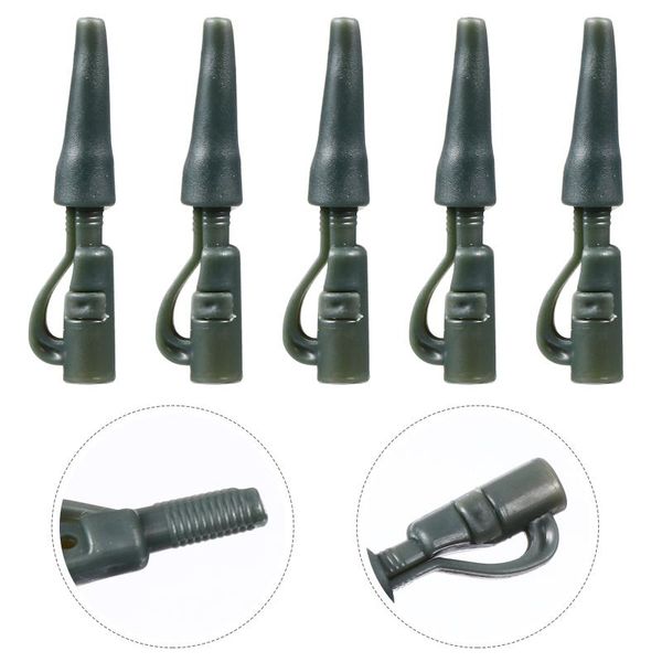 

fishing accessories 50pcs wire swivel fixing clips heavy duty lead clip tool (green)