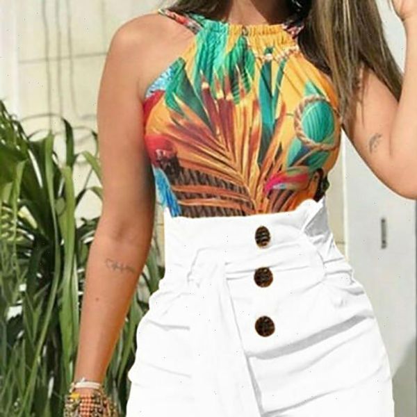 

women solid shorts ladies high waist casual button 2021 summer bandage beach shorts ladies plus size s 5xl, White;black