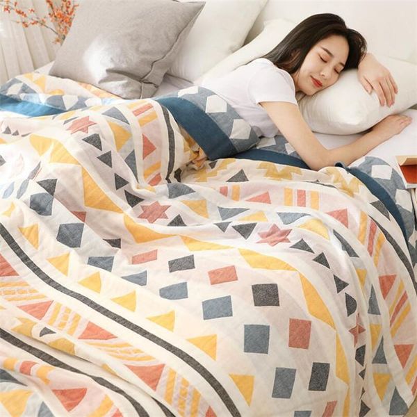 

blankets queen king single bedspread sleeping blanket for bed sheet car sofa travel muslin cotton nap