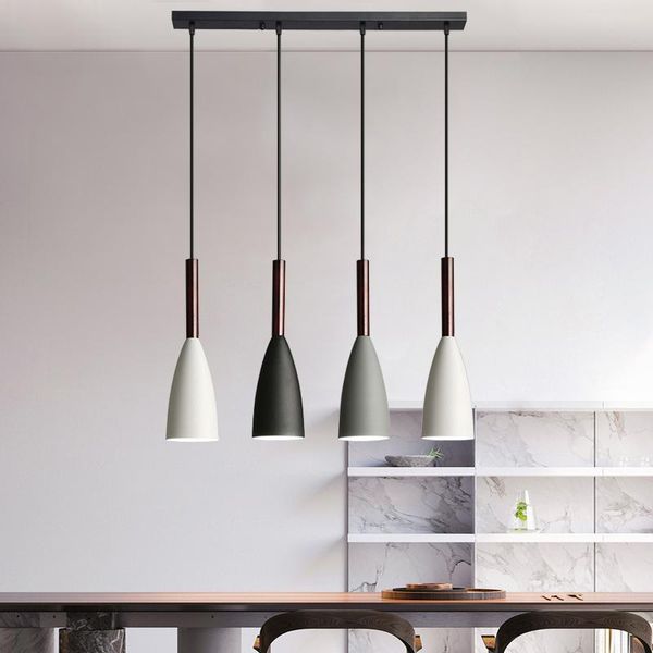 

modern 3/6 pendant lighting nordic minimalist bar pendant lights kitchen island hanging lamps dining room living room lights e27