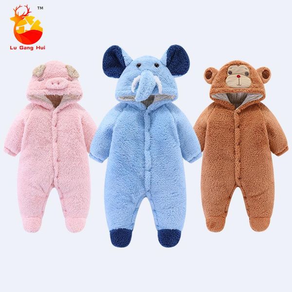 

baby jumpsuit winter boys girls clothes ha clothes climbing modeling warm thickened newborn, Blue
