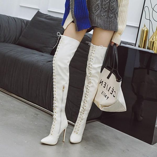 

boots dance long high heel 12cm, Black