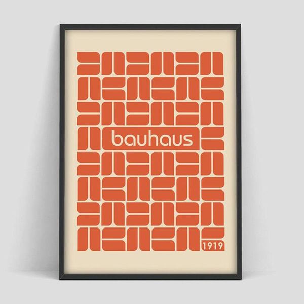 

paintings posters and prints bauhaus 1919 exhibition herbert bayer walter gropius baus wall art picture canvas painting for room home dec