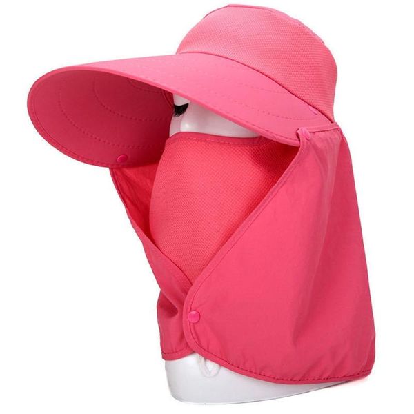 

wide brim hats m7dd sunhat with and face cover for windproof cap adjustable strap transformable to single, Blue;gray