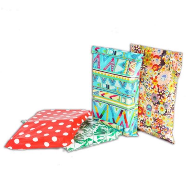 

gift wrap 50pcs/lots mailer postal bags poly envelope personality colors printing cute pattern packing clothing express bag