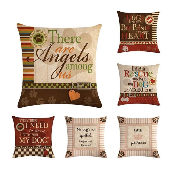 

cushion/decorative pillow funny cartoon interesting words decorative letters cushion cover pet dog cat sofa black background case zy717