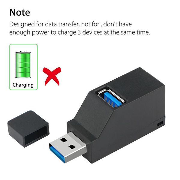 

hubs mini usb 2.0/3.0 high speed hub splitter 3 ports for pc lapnotebook vdx99