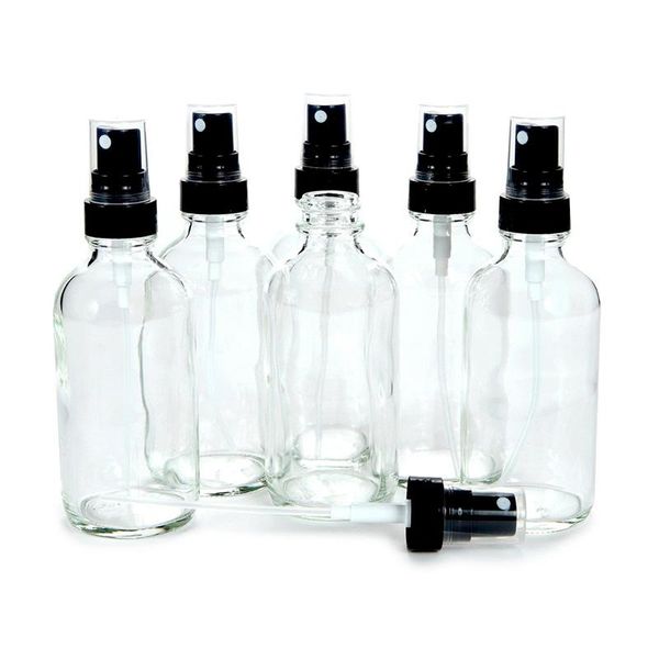 

storage bottles & jars 6 piece of pack 60ml 120ml clear cosmetic essential oil liquid perfume refillable fine mist glass spray bottle with p