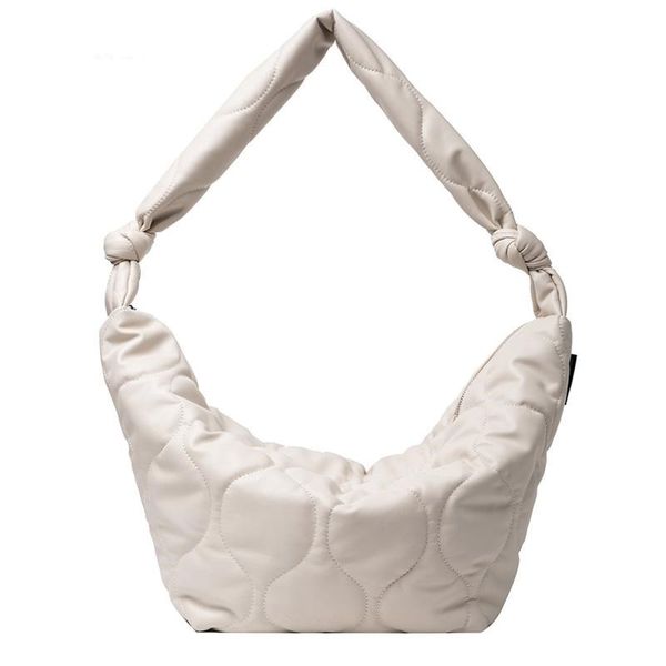 

soft pu large capacity personality casual style handbag ladies simple knot rope shoulder bag cloth solid color stitched handbag