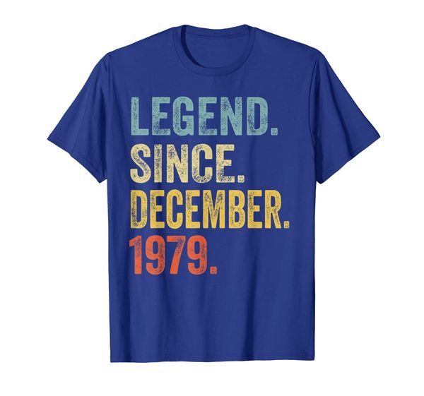 

legend since december 1979 vintage 40th birthday gift shirt, White;black