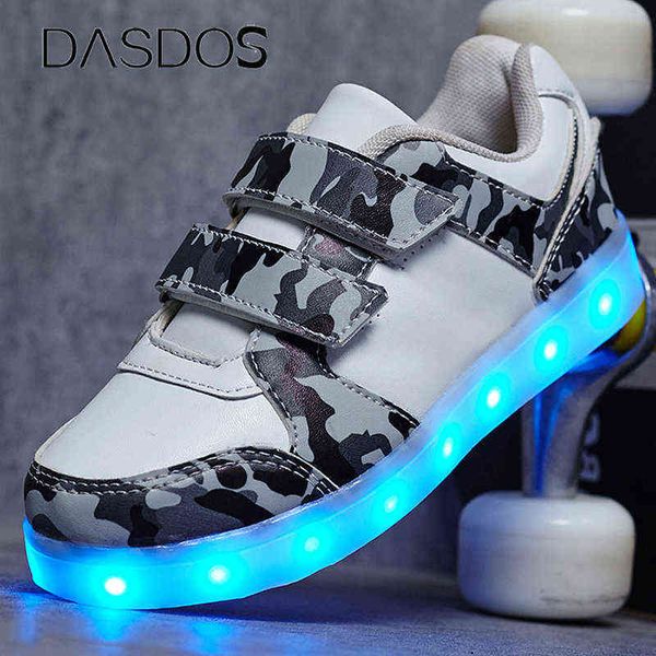 

size 25-37 usb charging children boys shoes with sole enfant led light glowing luminous sneakers for girls shoes kids led shoes g1210, Black;red