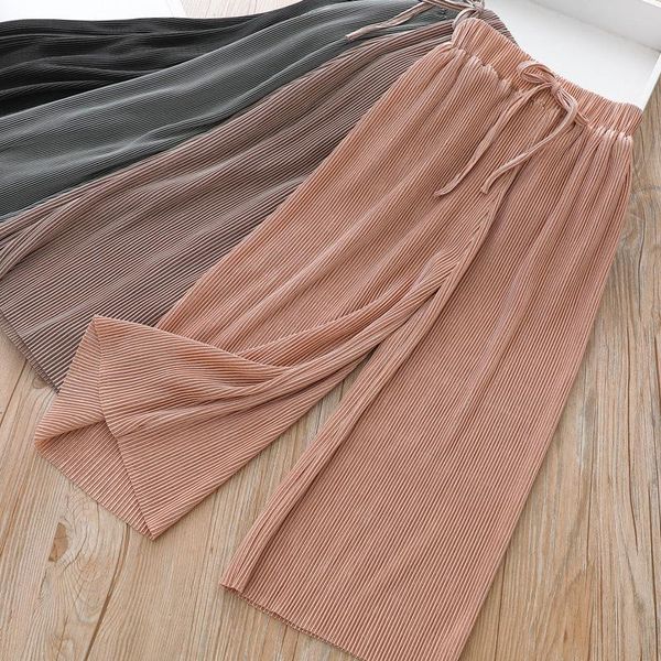 

trousers 2021summer baby girls wide leg all-match pants, Blue