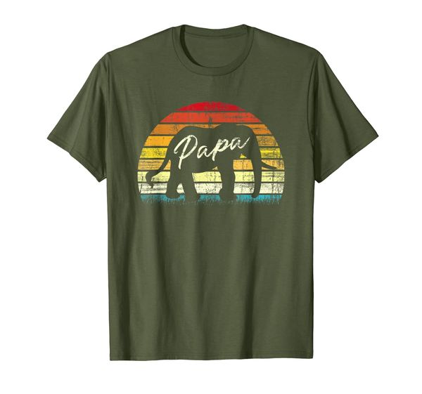 

vintage papa africa elephant t-shirt fathers day gift idea, White;black