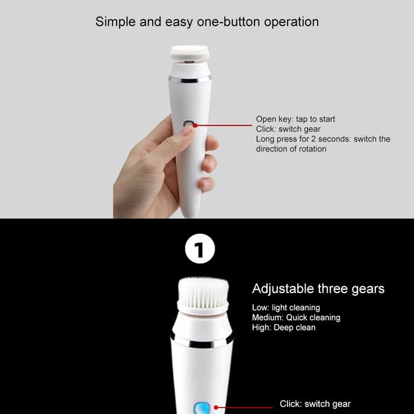 

4 in 1 electric face deep cleansing brush pore cleaner face wash machine makeup remove waterproof facial massager skin care
