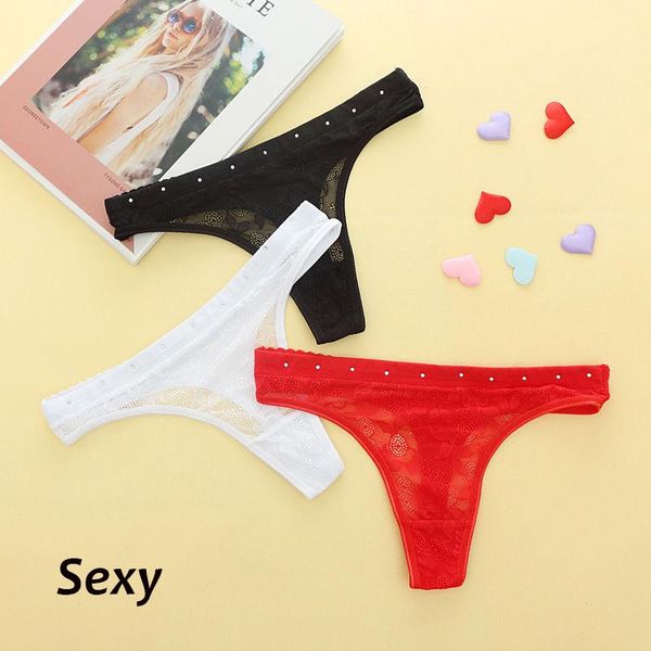 

women's panties lace low waist transparent thongs fashion comfort lady lingerie femme underwear women, Black;pink