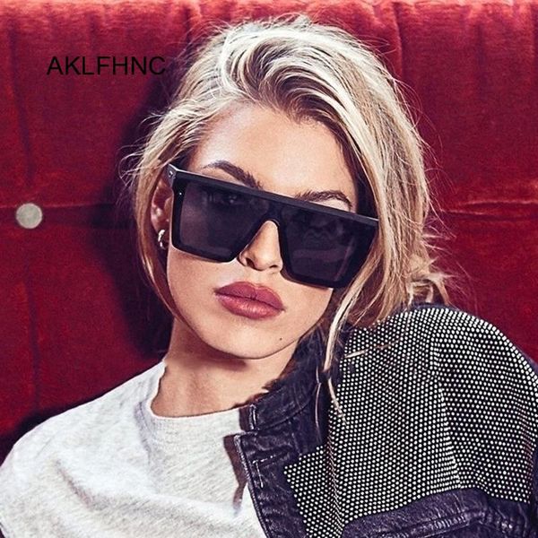 

sunglasses oversize designer for women square shades fashion retro sun glasses female feminino, White;black