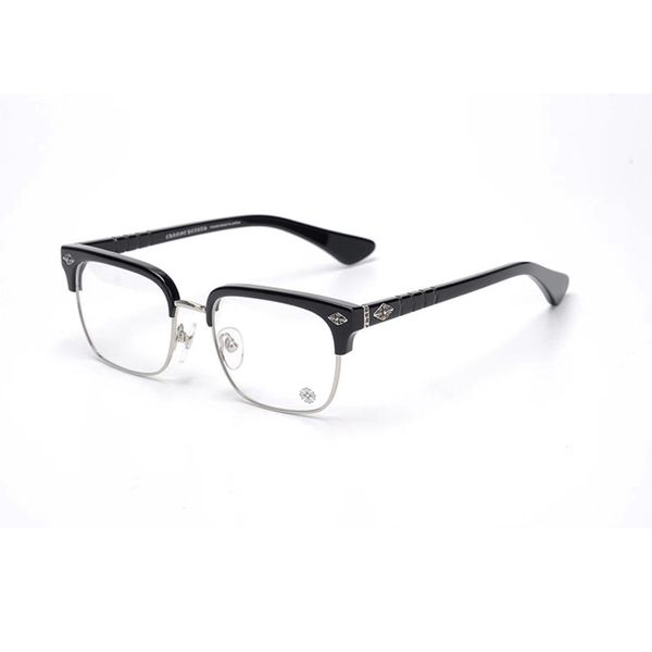 

luxury designer glasses joker xue, glasses frame, flat glasses, man with big face and short glasses, half glasses frames. 5c7s anmc, White;black