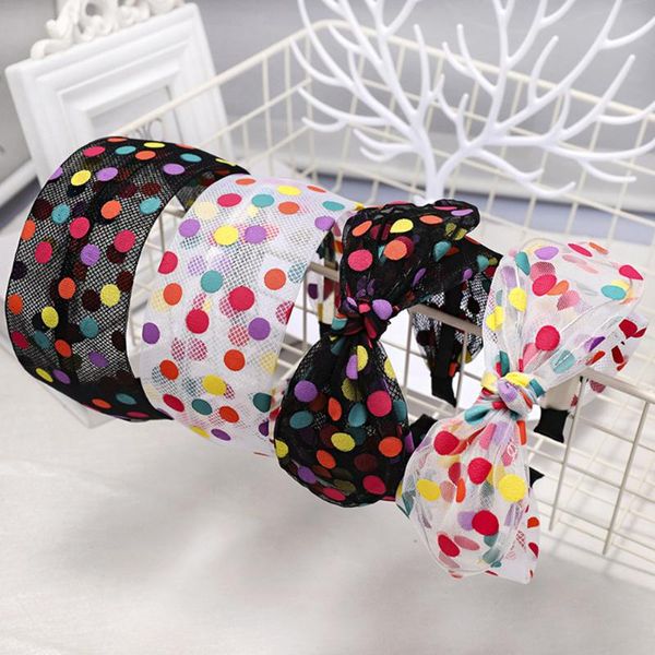 

hair accessories polka dot fabric ring fashion ornaments colorful circle rope women and girls scrunchies for vacation