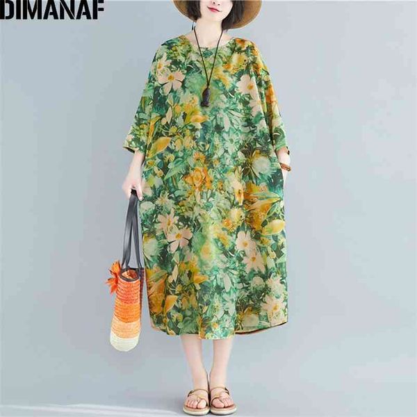 

plus size dress print floral summer sundress women clothing prairie chic elegant lady vestidos casual loose long sleeve 210531, Black;gray