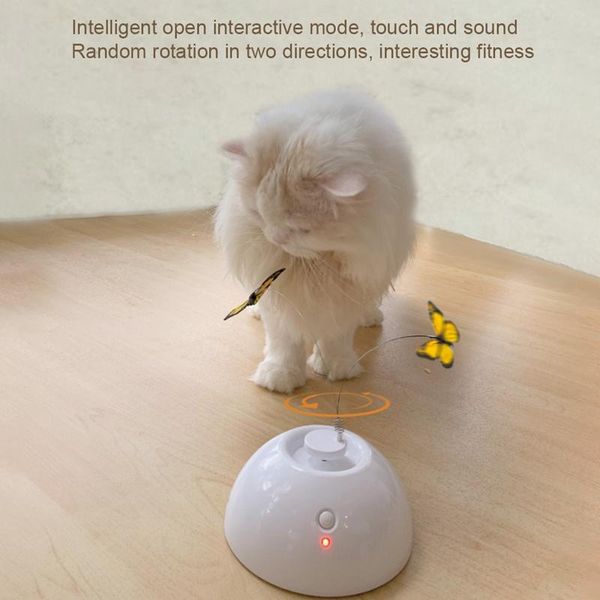 

cat toys electric small butterfly turntable teasing stick toy smart standby