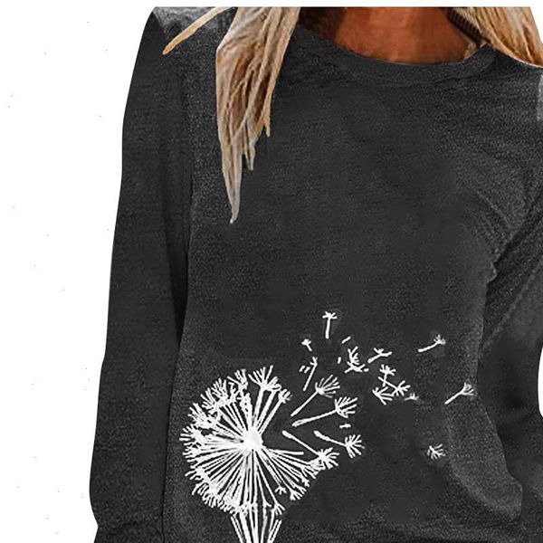 

new women t shirt 2021 summer autumn loose plants soft causal long sleeve female tee shirt t shirt top, White