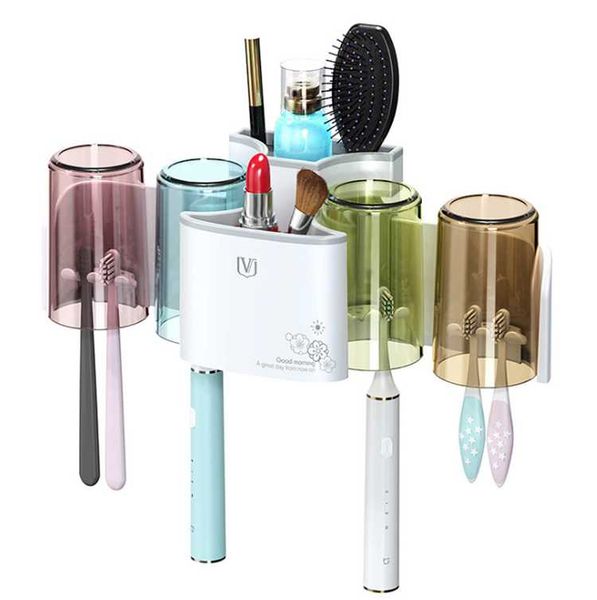 

toothbrush holders waterproof holder wall mount bathroom accessories set wash cup rack