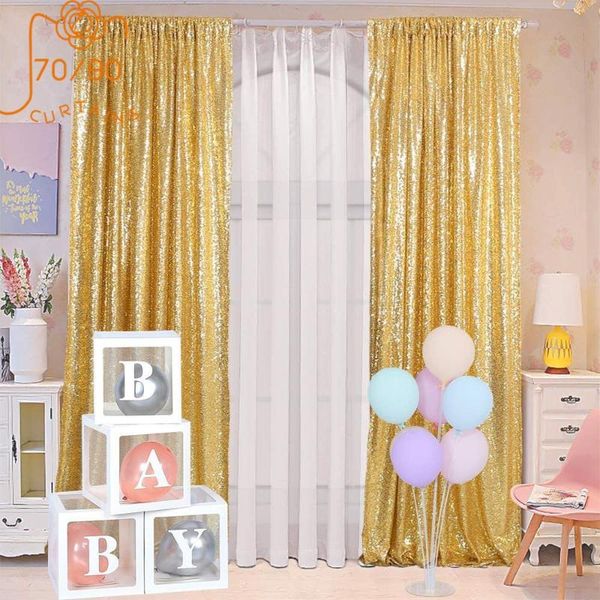 

curtain & drapes gold sequin background glitter golden birthday party wedding curtains for living room bedroom finished product
