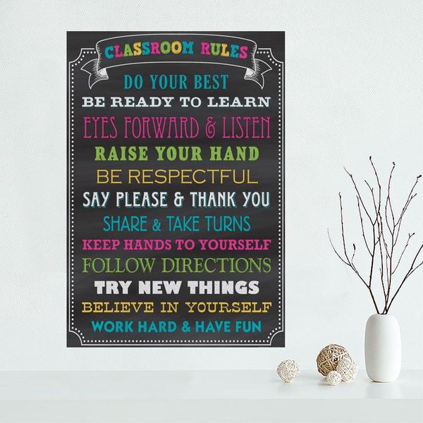 

paintings custom classroom rules anime poster canvas modern art home decoration cloth fabric wall print unframed 0224