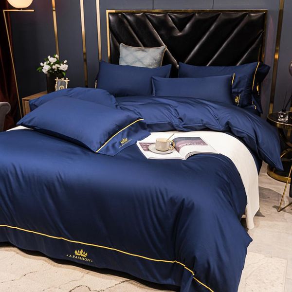 

bedding set  size 40s egyptian cotton solid color duvet cover 240x220 soft bed linen cotton for l