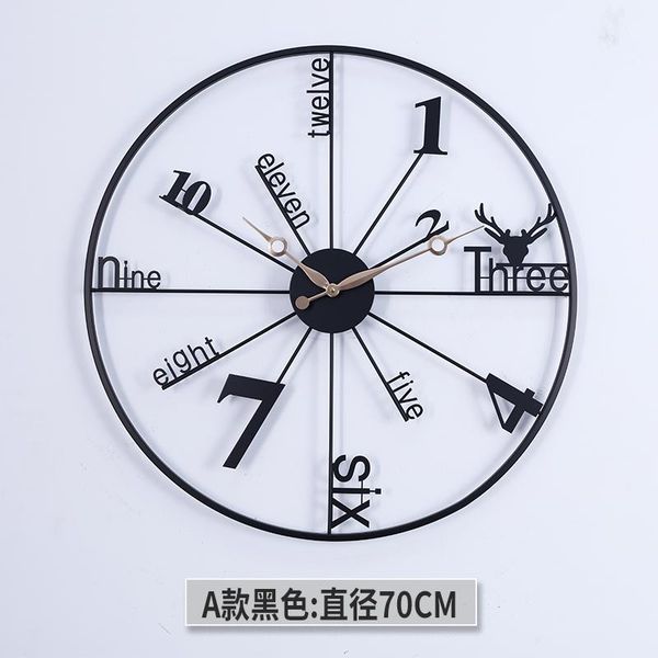 

wall clocks black large battery powered nordic luxury minimalistic clock living room orologio da parete home decor ad50wc