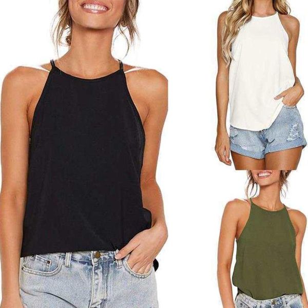 

women's tanks & camis summer blouse women european and american irregular solid color camisole camisetas baratas mujer vetment femme, White