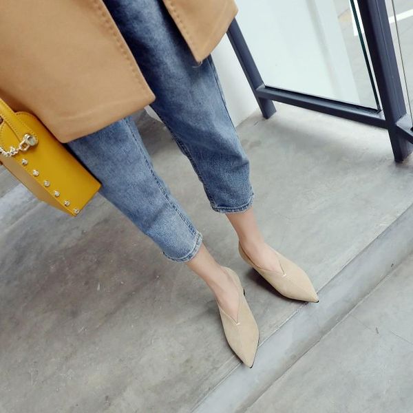 

dress shoes oversized ladies high heels women woman pumps hundred-set pointed heavy-heeled single, Black