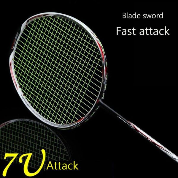 

1pc badminton racket super light 7u 67g g6 badminton racquet full carbon