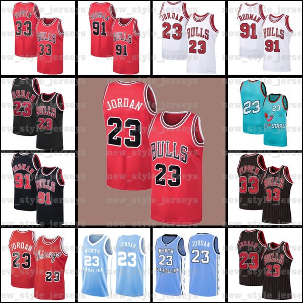 

michael kid jordon chicago bulls jersey 91 dennis scottie rodman 33 pippen ncaa q2 mitchell ness hardwood basketball jerseys, Black;red