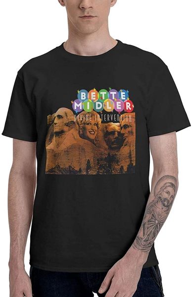 

men's t-shirts 2021 summer t-shirt fashion creative bette midler printing casual high-quality cotton oversized loose clothing, White;black