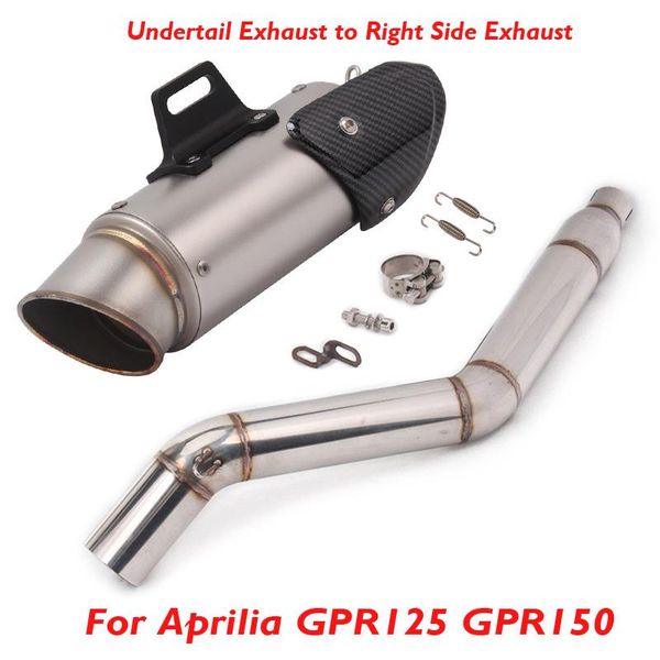 

for aprilia gpr125 gpr150 motorcycle exhaust 51mm escape muffler pipe connect link tube middle pipe slip on gpr150 125