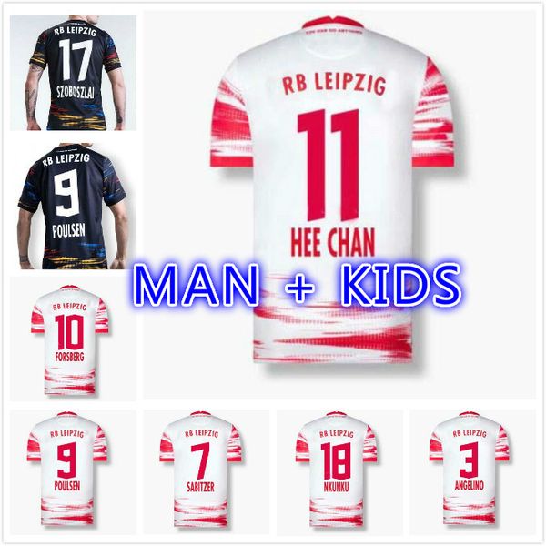 

rbl andre silva soccer jerseys 2021 poulsen sabitzer forsberg football shirts konate upamecano olmo szoboszlai jersey hee chan angelino klui, Black;yellow