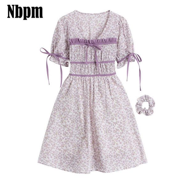 Roxo Floral Bellow Slow Sleeve Feminino Vestidos Curva Verão Sundresses Elegante Moda Vestido Vestido Casual Roupas Doce 210529