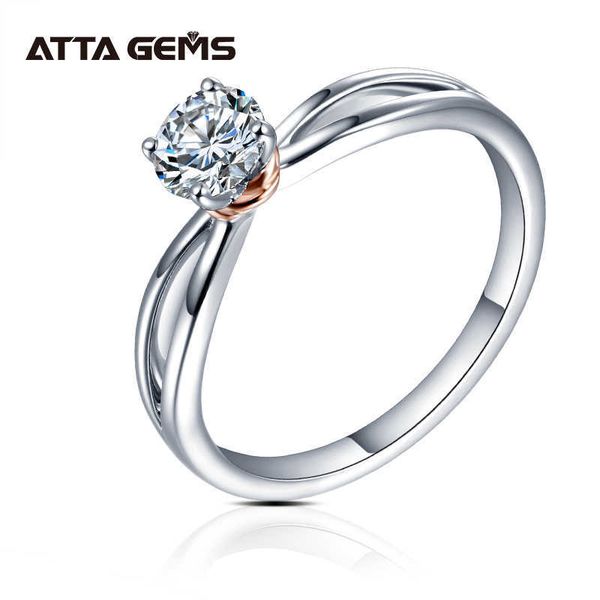 

soild 0.5ct lab grown diamond d color silver 4 prongs moissanite engagement ring solitaire moissanite hearts and arrows ring, Golden;silver