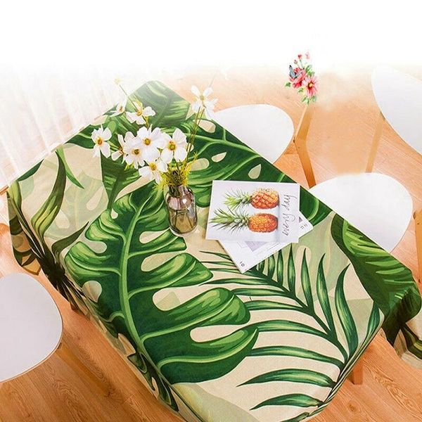 

table cloth home leaves/floral pattern square-shaped cotton linen
