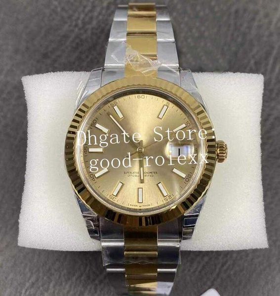 

men wristwatches super 72 hours power reserve men waterproof mens automatic cal.3235 eta watch vs 904l steel yellow gold 126333 vsf 41mm, Slivery;brown