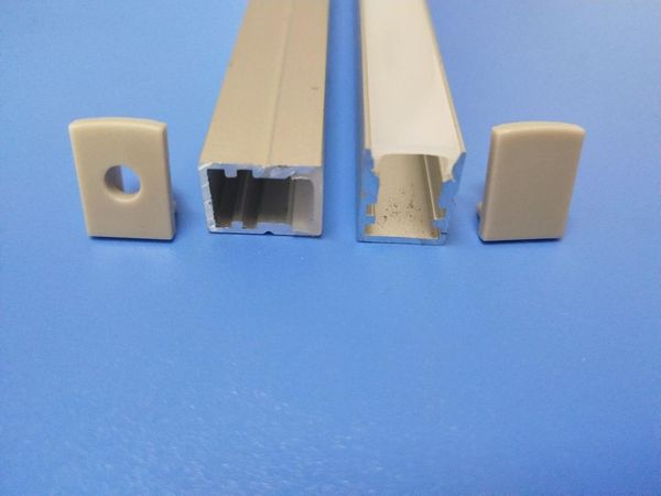 

1m/pcs 10m/lot aluminum channel profile with cover end caps clips