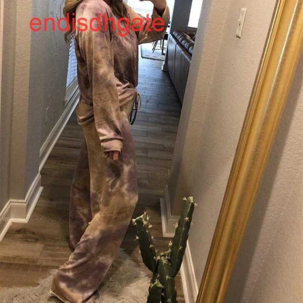 

factoryqtadand summer women's printing 2020 dyeing spring pajamas set round neck long sleeve home clothes, Black;white