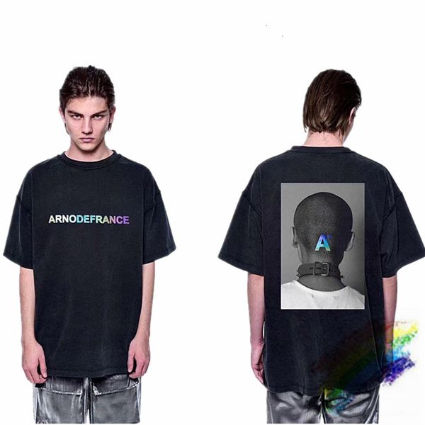 

men's t-shirts reflective arnodefrance t shirt men women washed old vintage adf tee collection tshirt fe91, White;black