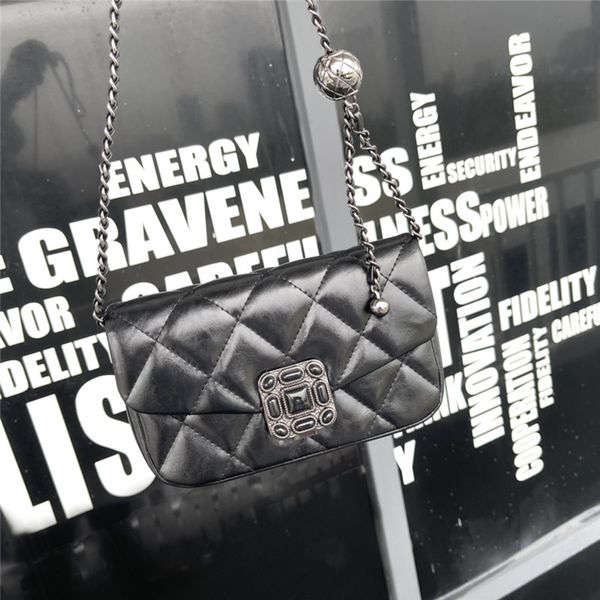 

trending luxury handbags designer chainbag purse square crossbody flap shoulder bags genuine leather, Black;red