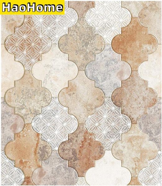 

wallpapers haohome peel and stick wallpaper handpainting trellis marble stone extra thick self-adhesive prepasted wall mural