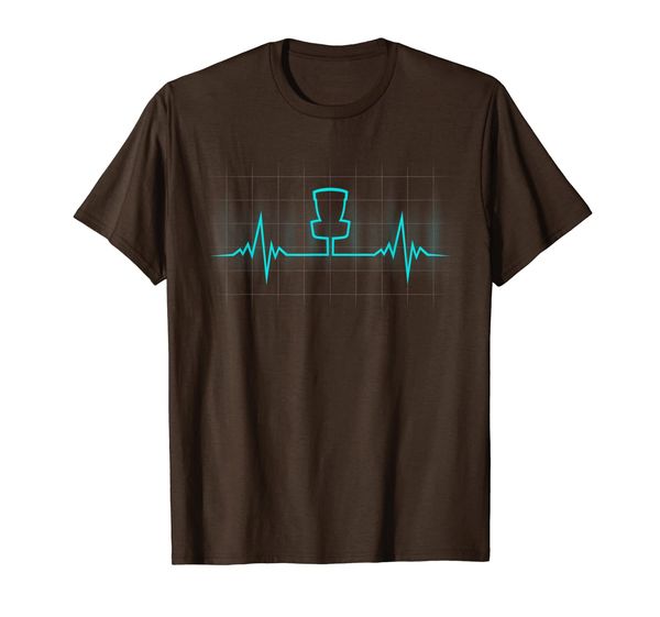 

"disc golf heartbeat" funny disc golf t shirt men women, White;black