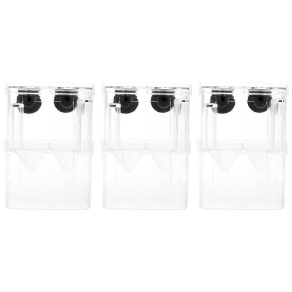 

aquariums 3pcs double layer fish breeding box tank small hatching incubator