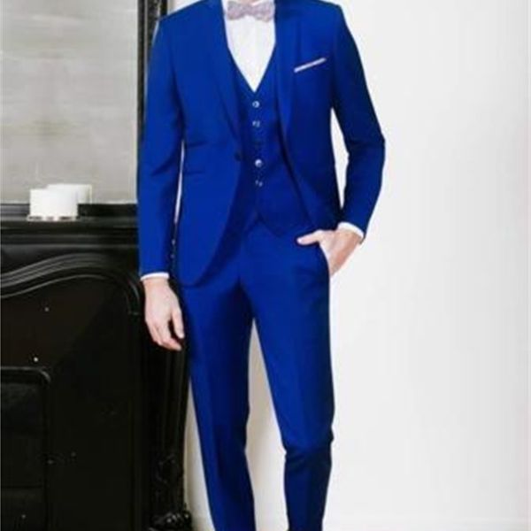 

men's suits & blazers classic male royal blue suits suit jacket casual pants prom wedding ut6o, White;black